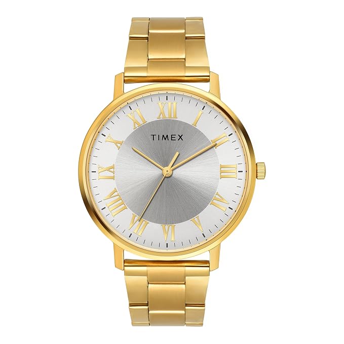 TIMEX Analog Watch for Men with Round Dial & Water Resistant Man's Wrist Watches